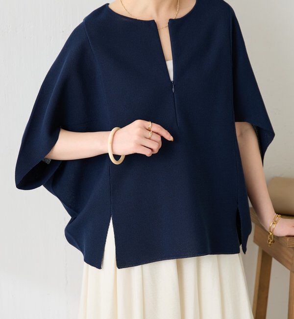  「ジップ変形ドルマンニット」|ニット・セーター|