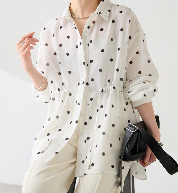  「メッシュドロストシャツ/シアー」|シャツ・ブラウス|