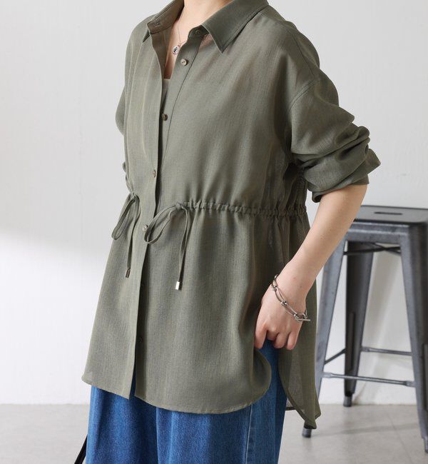  「メッシュドロストシャツ/シアー」|シャツ・ブラウス|