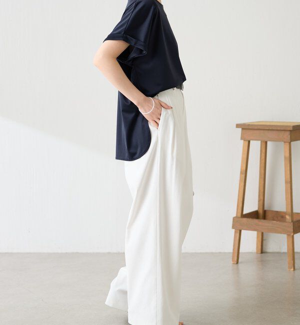  「ストレッチサテンTシャツ」|Tシャツ・カットソー|