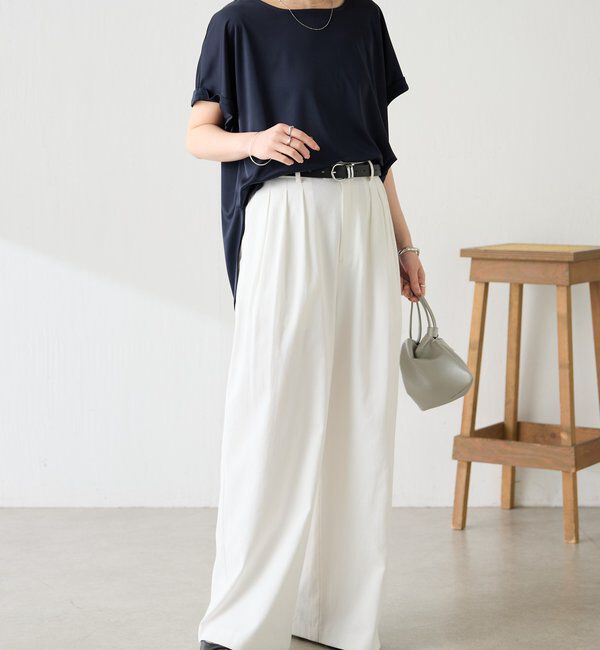  「ストレッチサテンTシャツ」|Tシャツ・カットソー|