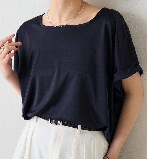  「ストレッチサテンTシャツ」|Tシャツ・カットソー|