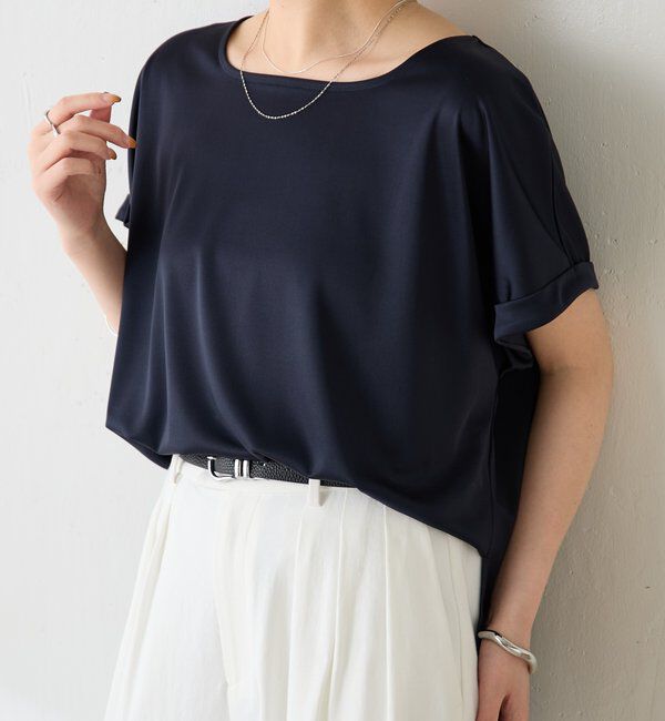  「ストレッチサテンTシャツ」|Tシャツ・カットソー|