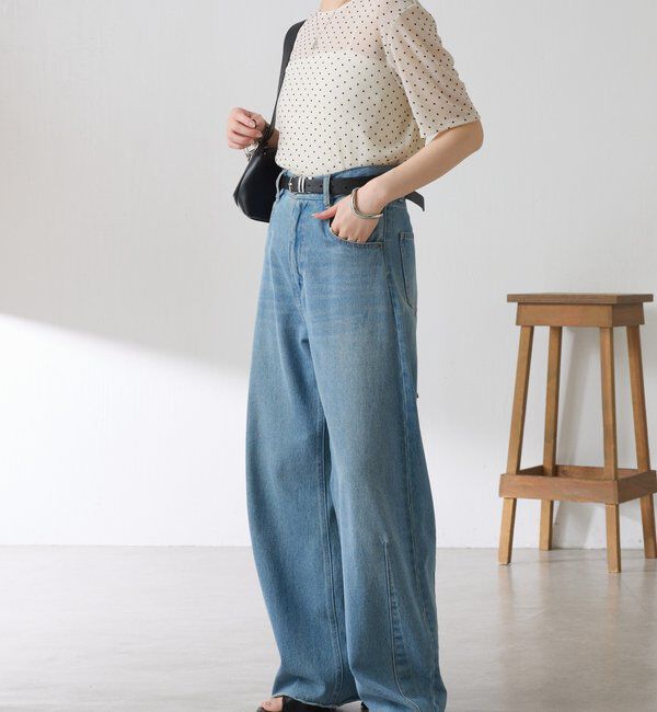  「【トレンドアイテム】シアードットチュールカットソー/アンサンブル」|Tシャツ・カットソー|