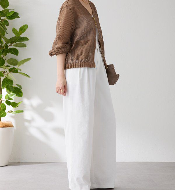  「【夏にも着れる長袖】Vネックシアーブルゾン」|その他|