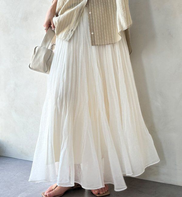  「ランダムプリーツボリュームスカート」|スカート|