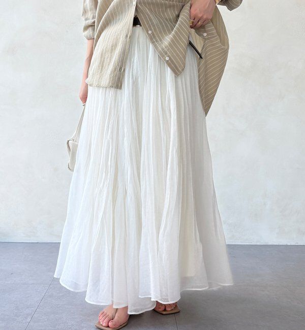  「ランダムプリーツボリュームスカート」|スカート|