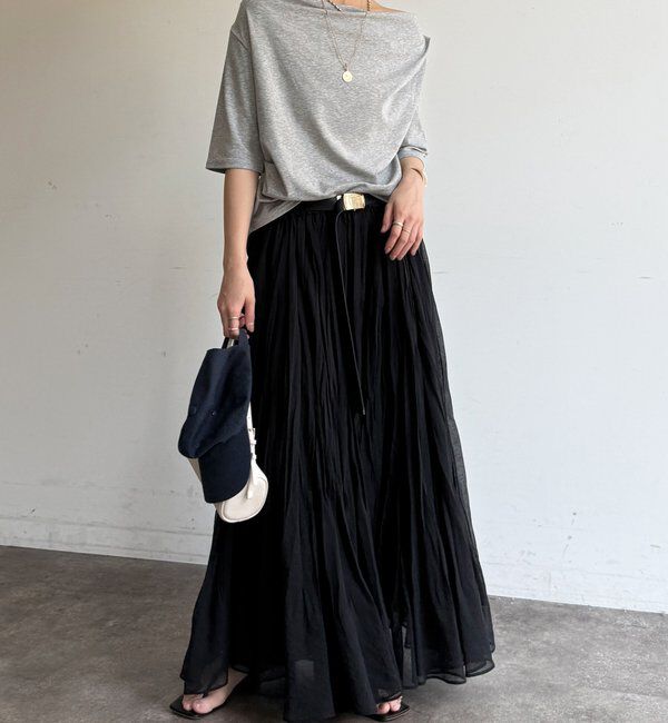  「ランダムプリーツボリュームスカート」|スカート|