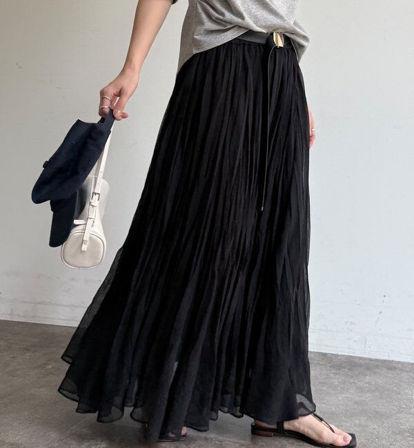  「ランダムプリーツボリュームスカート」|スカート|