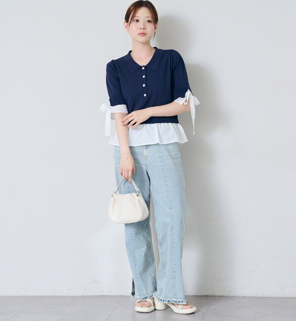  「ドッキングポロニット」|カーディガン|