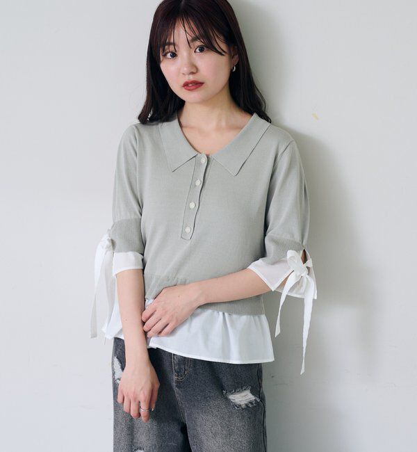  「ドッキングポロニット」|カーディガン|