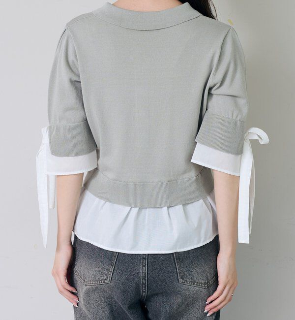  「ドッキングポロニット」|カーディガン|