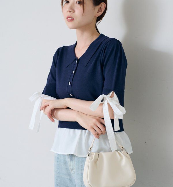  「ドッキングポロニット」|カーディガン|