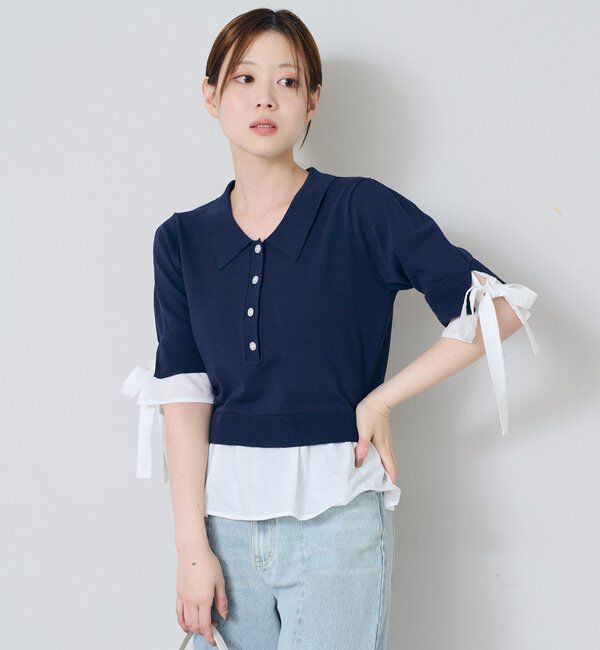  「ドッキングポロニット」|カーディガン|