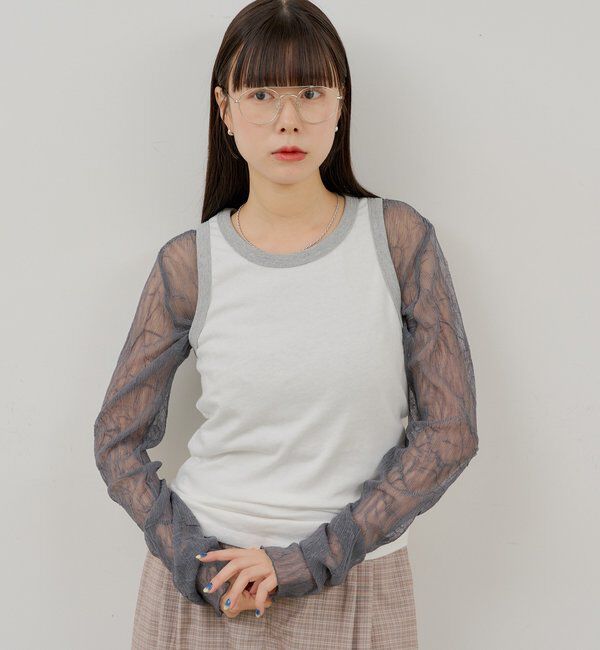  「【WHIMSIC/面長/逆三角形】ツーブリッジサングラス」|ピアス|