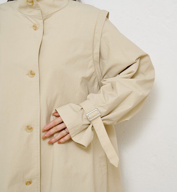  「レース付きフレアトレンチコート」|トレンチコート|