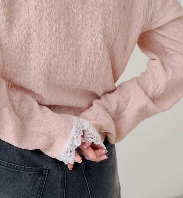  「レース切替カーディガン」|Tシャツ・カットソー|