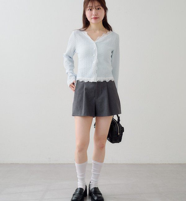 「レース切替カーディガン」|Tシャツ・カットソー|