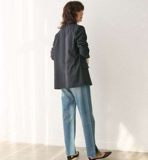  「【オンオフ着れる】ライトピークドラペルジャケット」|テーラードジャケット|