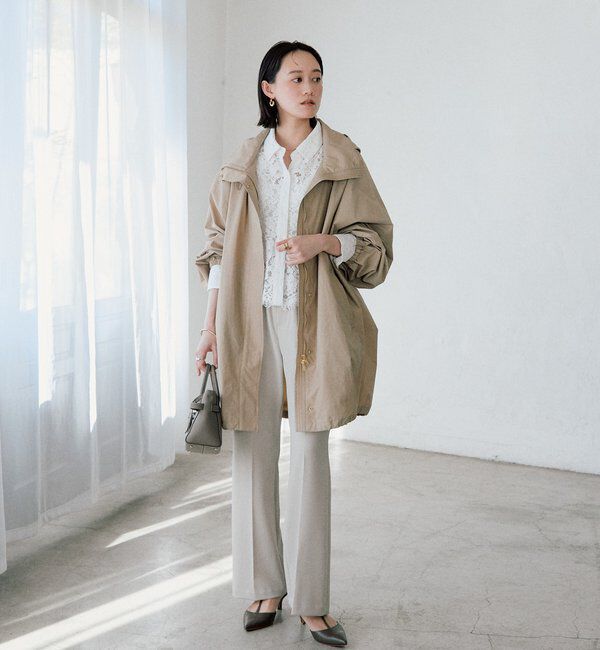  「【花粉ガード・撥水加工・UVカット機能】ドルマンフーディライトコート」|その他|