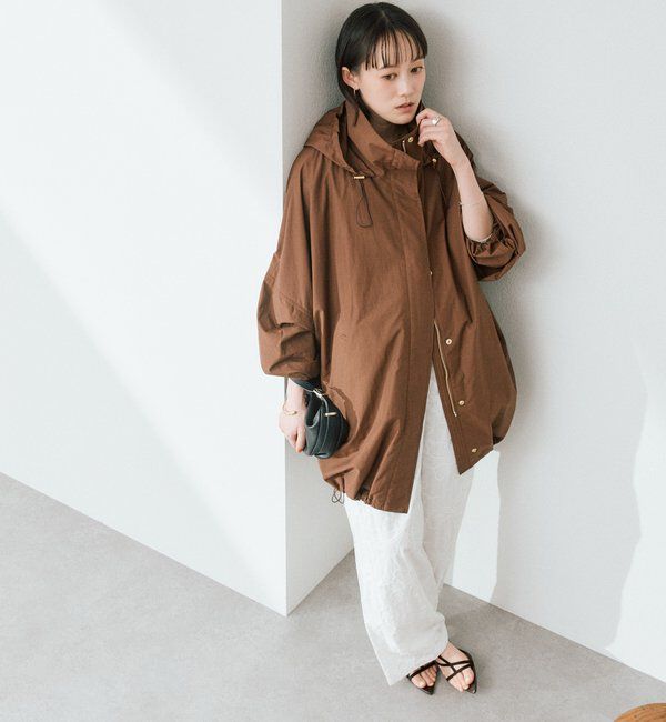  「【花粉ガード・撥水加工・UVカット機能】ドルマンフーディライトコート」|その他|