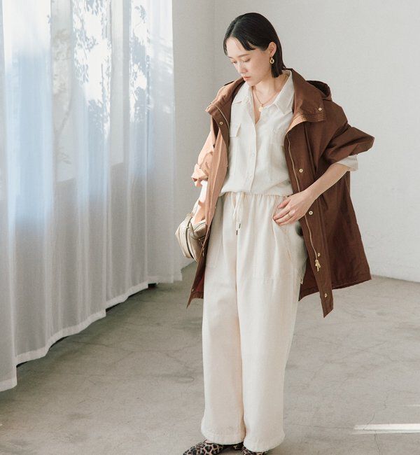  「【花粉ガード・撥水加工・UVカット機能】ドルマンフーディライトコート」|その他|