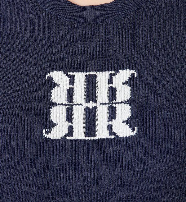  「【快適な着心地】ロゴタンクニット」|ニット・セーター|