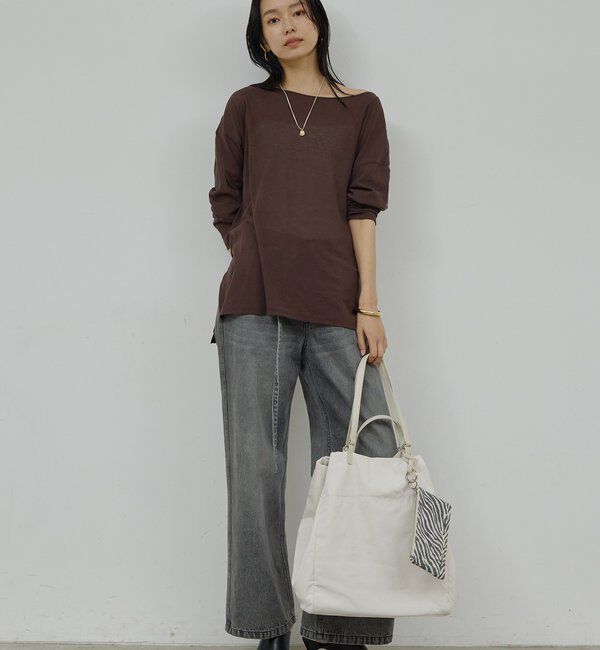  「【La nature linge】オーバーシアーロンT」|Tシャツ・カットソー|