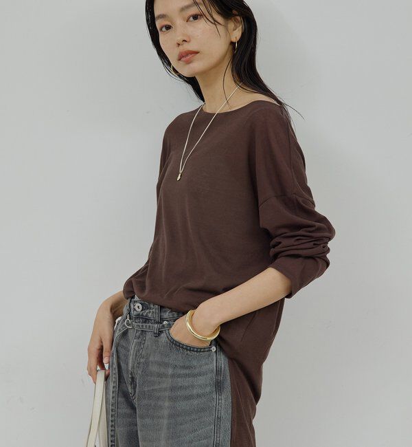  「【La nature linge】オーバーシアーロンT」|Tシャツ・カットソー|