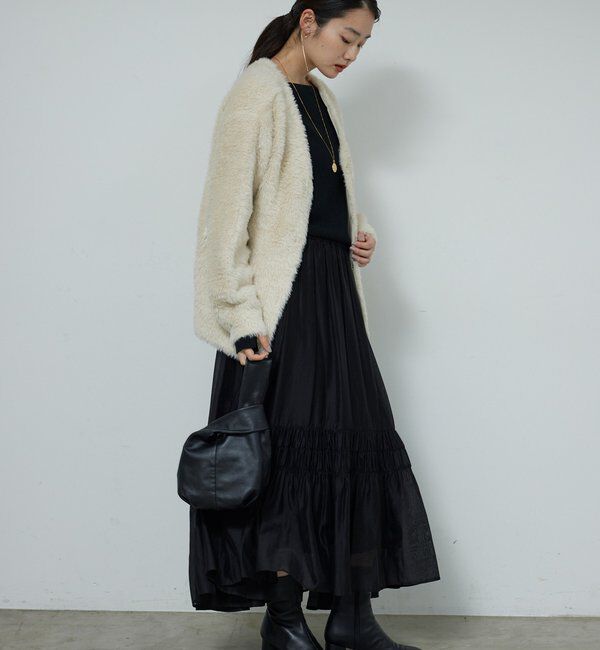  「【2WAY】フェザーヤーンカーデ」|ニット・セーター|