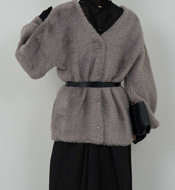  「【2WAY】フェザーヤーンカーデ」|ニット・セーター|