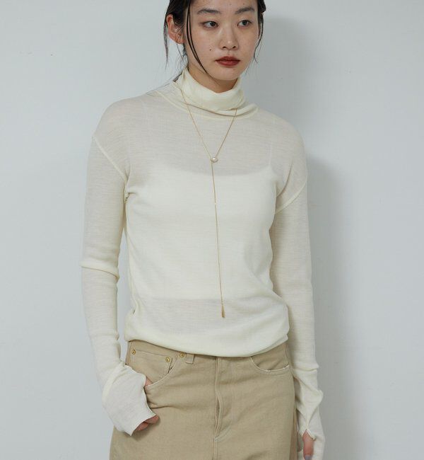  「【新色を加えてリバイバル】リブタートルカットソー」|Tシャツ・カットソー|