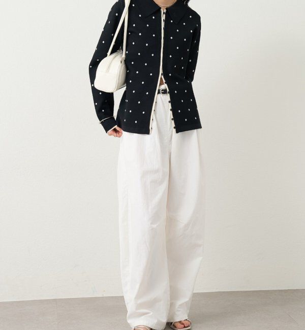  「長袖ポロニット」|カーディガン|