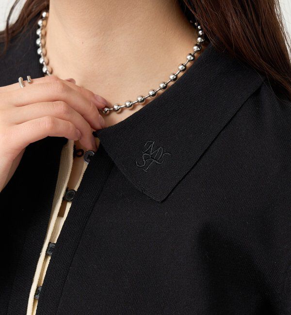  「長袖ポロニット」|カーディガン|