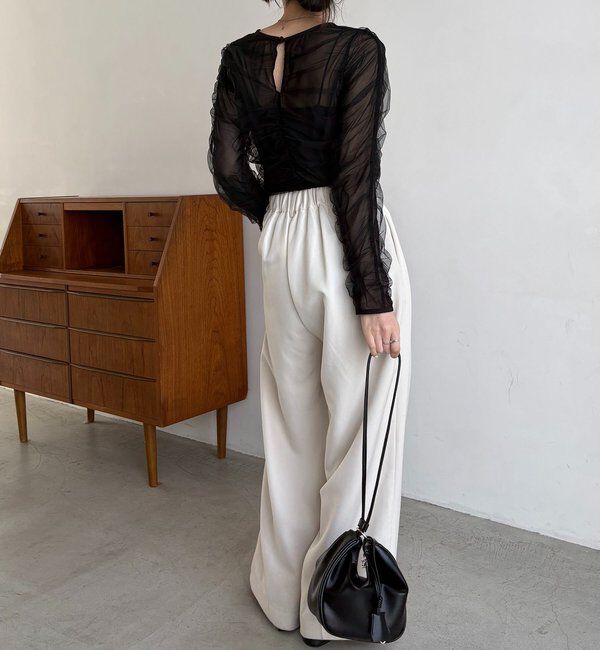  「チュールギャザーブラウス」|シャツ・ブラウス|