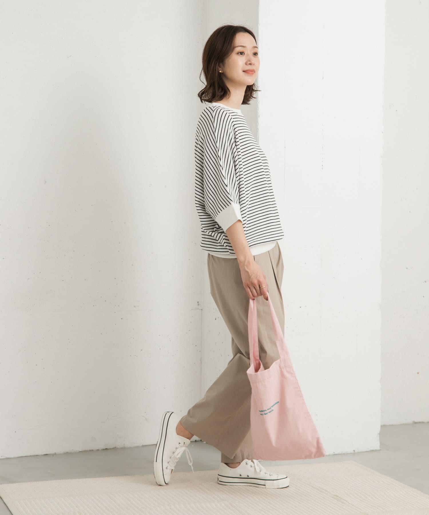 URBAN RESEARCH DOORS「タックフライスワイドTシャツ」|Tシャツ・カットソー|