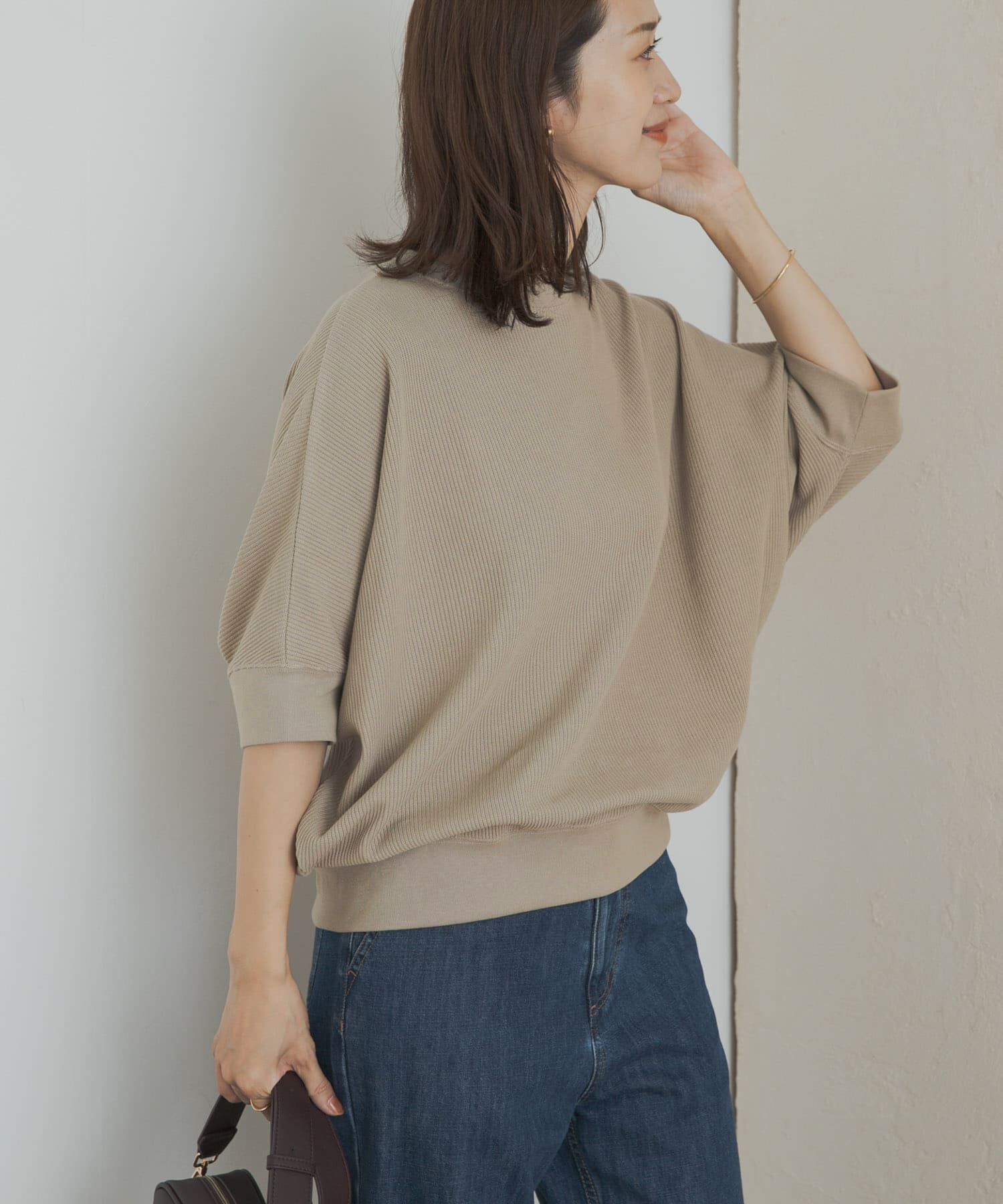 URBAN RESEARCH DOORS「タックフライスワイドTシャツ」|Tシャツ・カットソー|