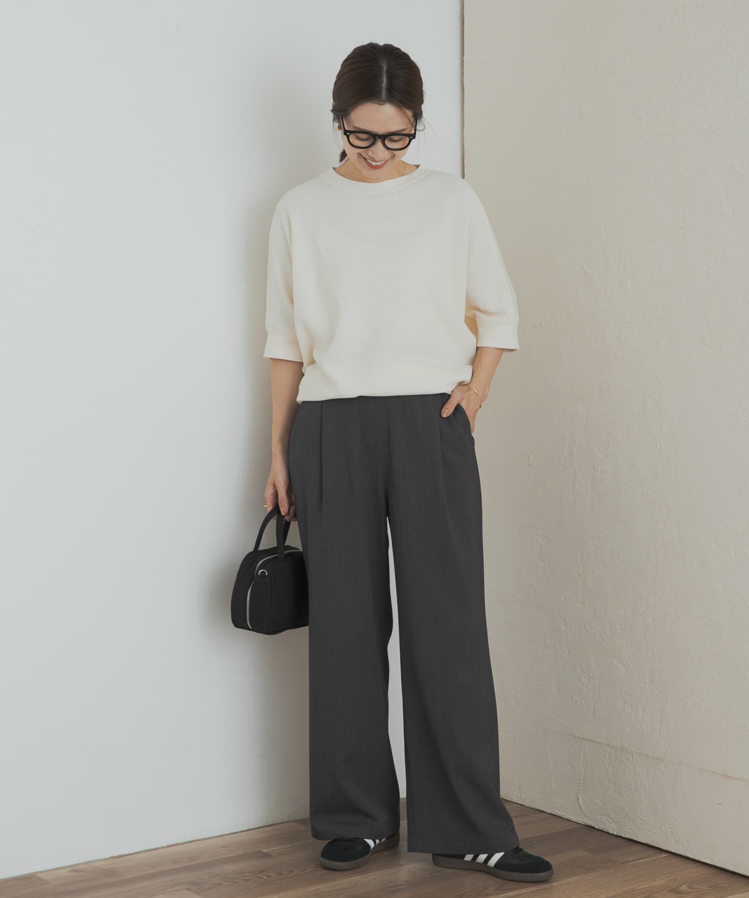 URBAN RESEARCH DOORS「タックフライスワイドTシャツ」|Tシャツ・カットソー|