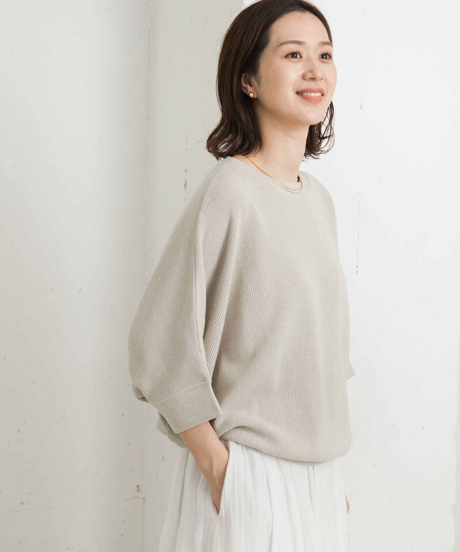 URBAN RESEARCH DOORS「タックフライスワイドTシャツ」|Tシャツ・カットソー|