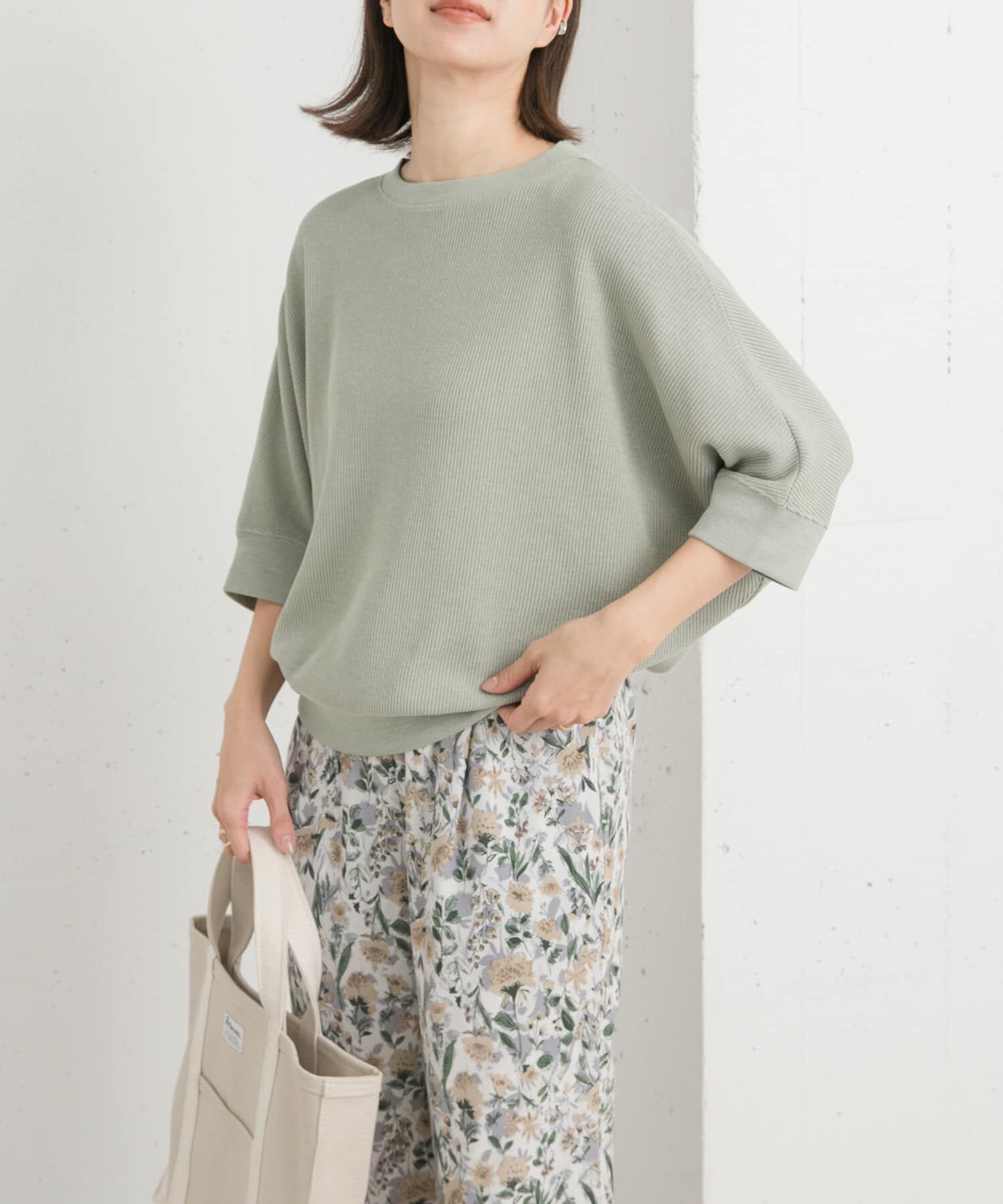 URBAN RESEARCH DOORS「タックフライスワイドTシャツ」|Tシャツ・カットソー|