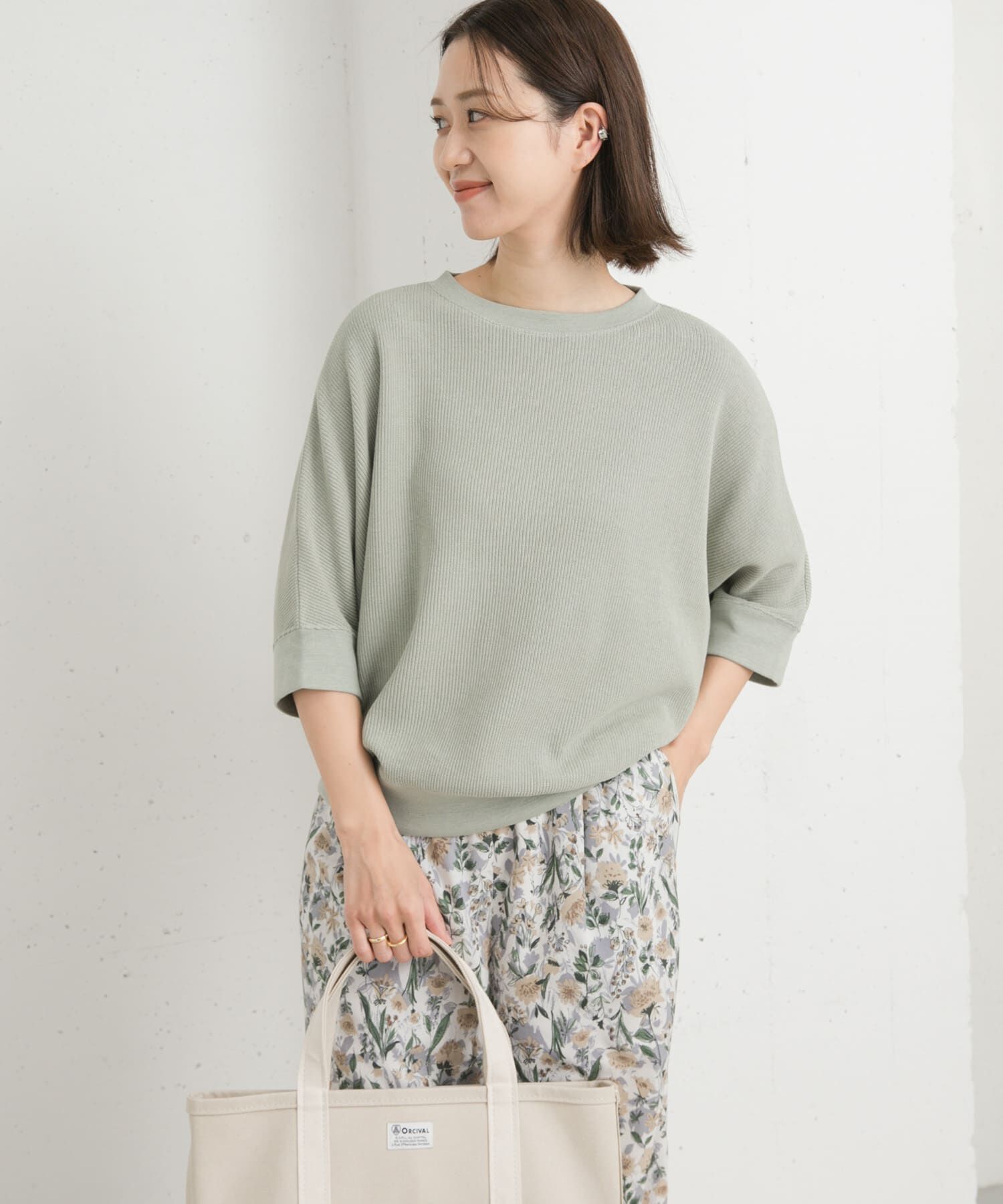 URBAN RESEARCH DOORS「タックフライスワイドTシャツ」|Tシャツ・カットソー|