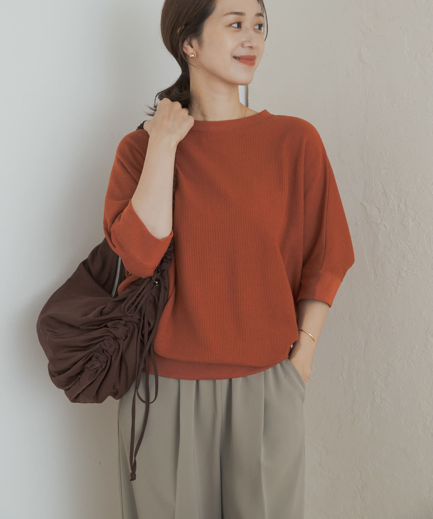 URBAN RESEARCH DOORS「タックフライスワイドTシャツ」|Tシャツ・カットソー|