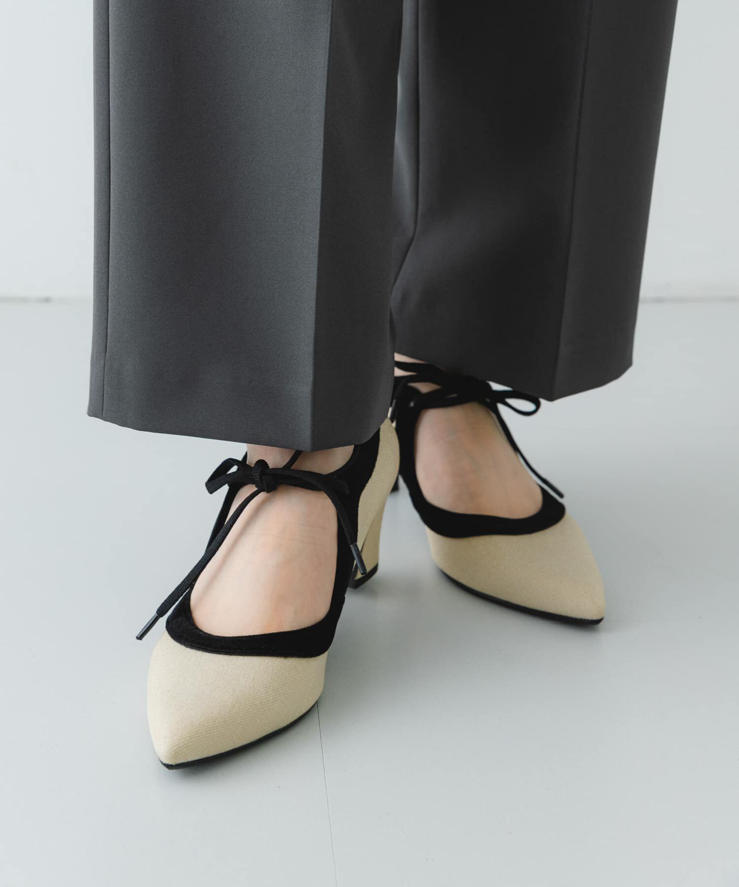 RODE SKO「『MADE IN JAPAN』チャンキーヒールリボンパンプス」|パンプス|