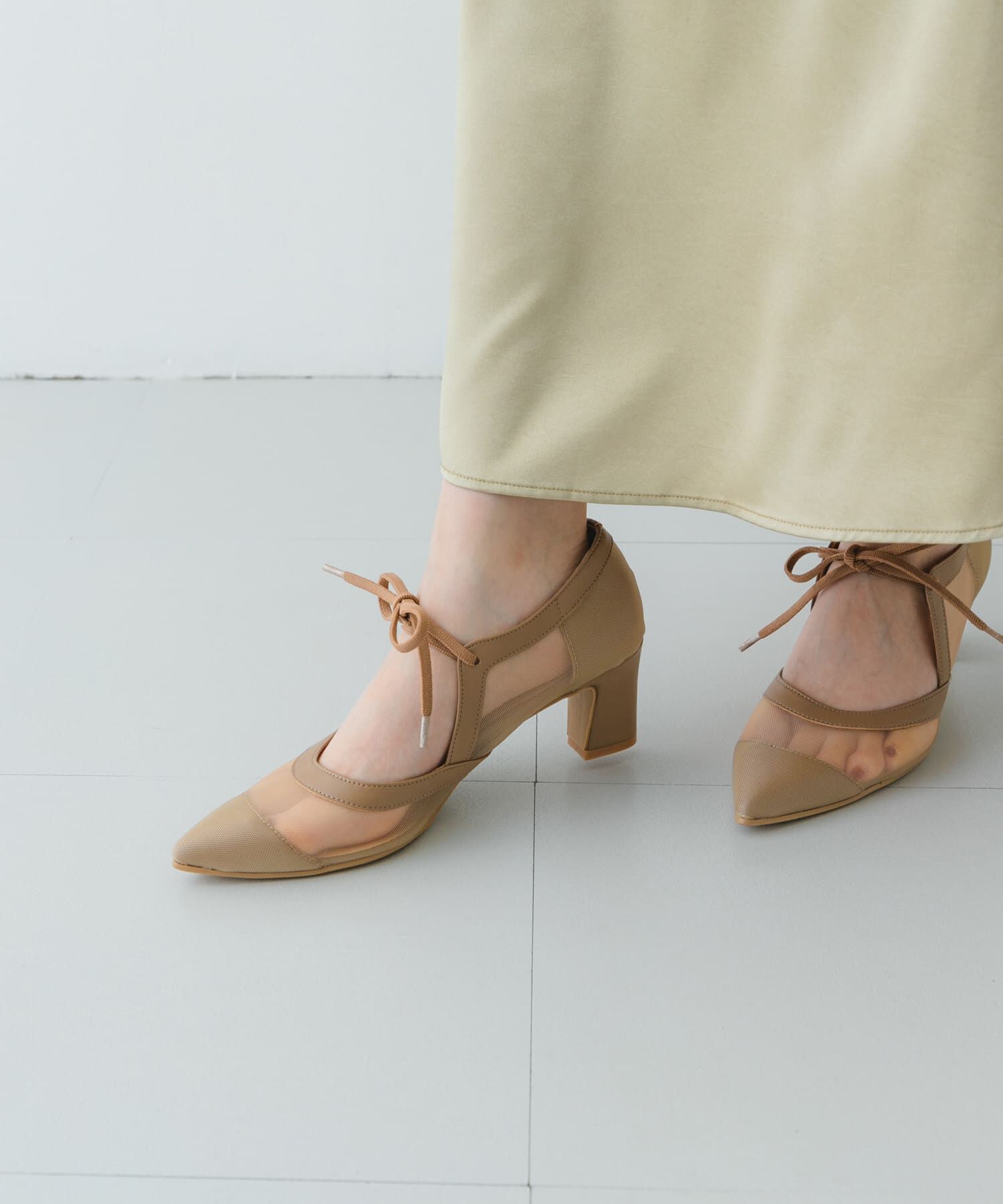 RODE SKO「『MADE IN JAPAN』チャンキーヒールリボンパンプス」|パンプス|