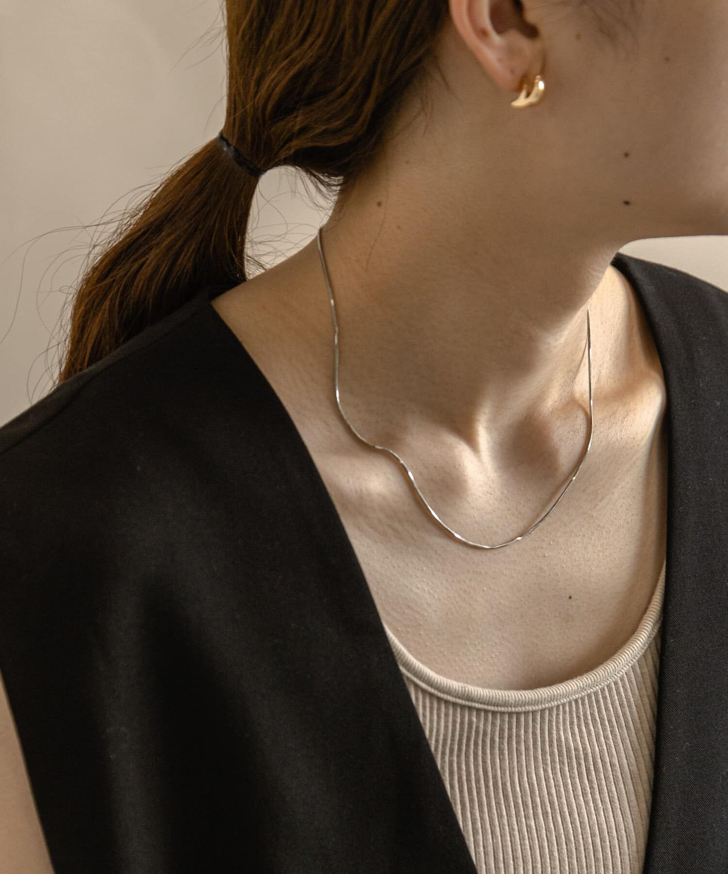 SMELLY「シンプルスネークチェーンネックレス」|ネックレス|