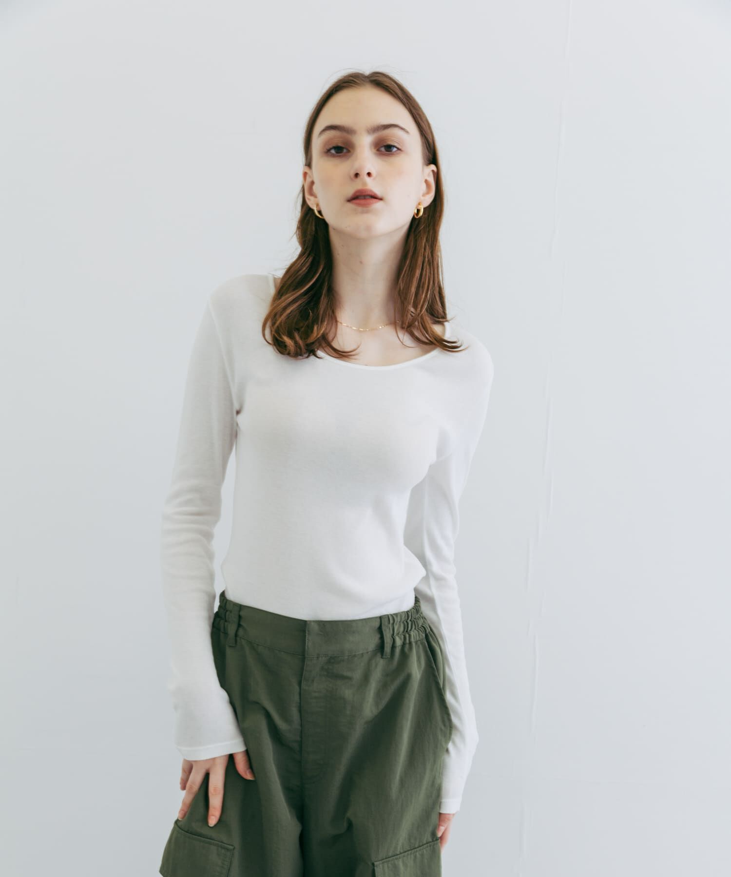 URBAN RESEARCH「『UR TECH』クルーネックロングTシャツ」|Tシャツ・カットソー|