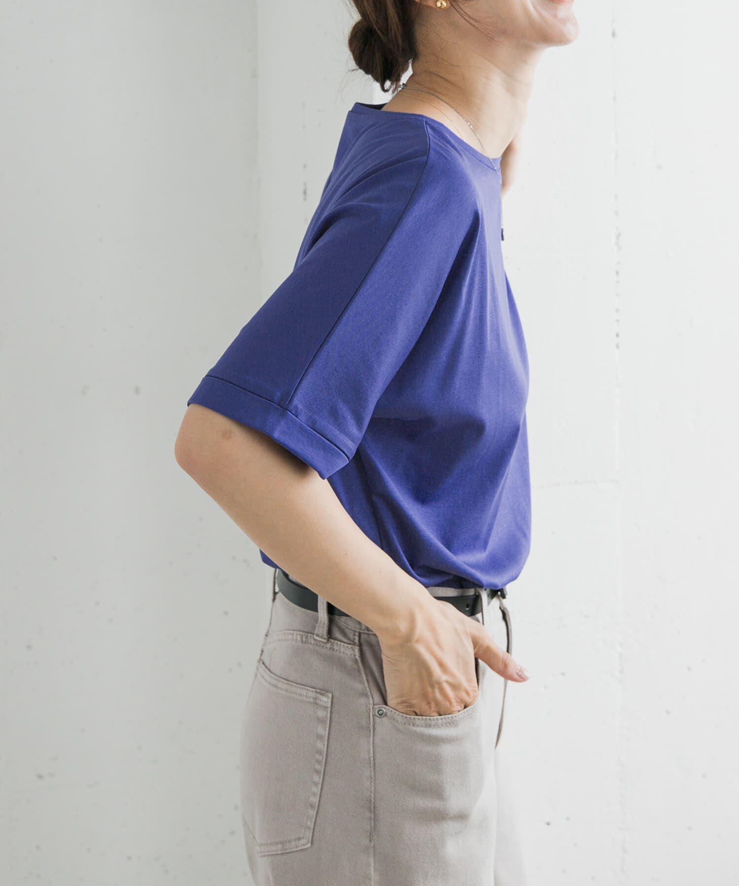 URBAN RESEARCH DOORS「『UVｶｯﾄ/接触冷感 /ﾏｼﾝｳｫｯｼｬﾌﾞﾙ』ｼﾙｷｰｺｯﾄﾝﾛｰﾙ  」|Tシャツ・カットソー|