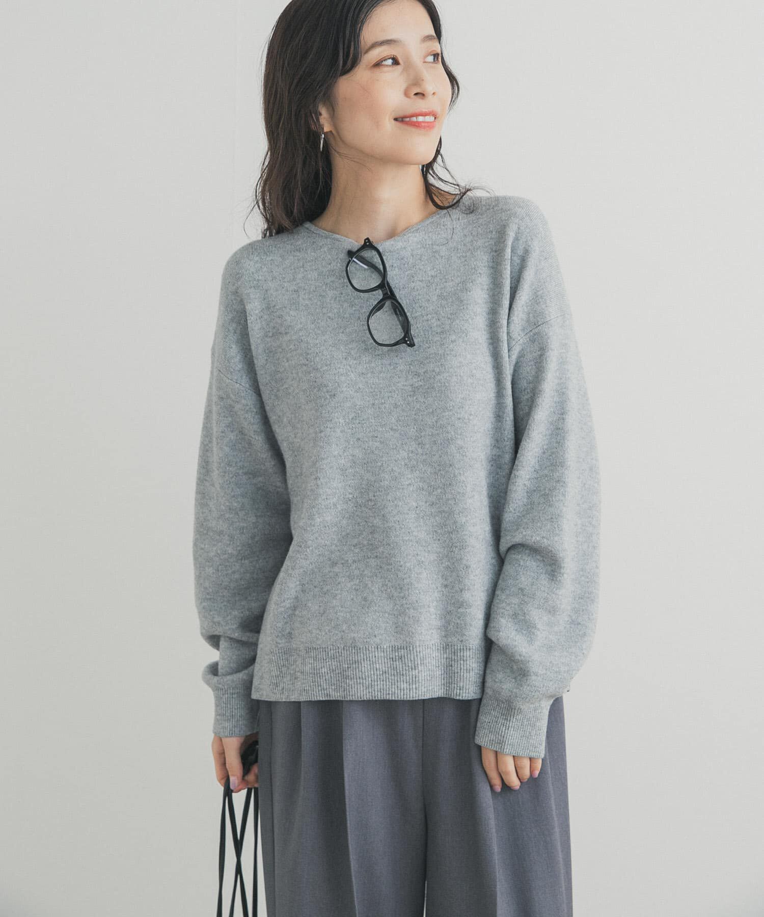 URBAN RESEARCH DOORS「ボートネックスムースプルオーバー」|ニット・セーター|