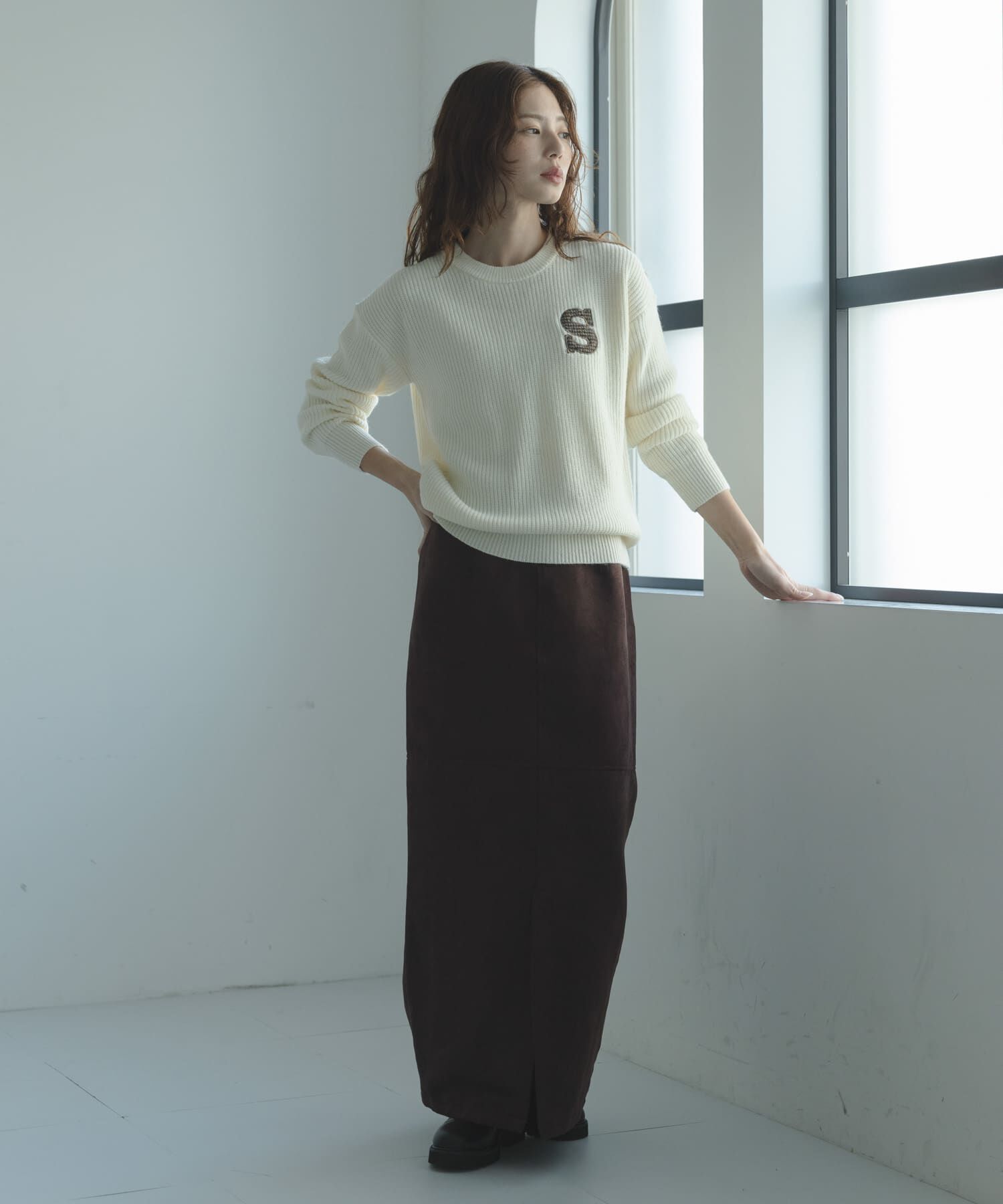 Sonny Label 「ハリスツイードモチーフ付きニット」|ニット・セーター|