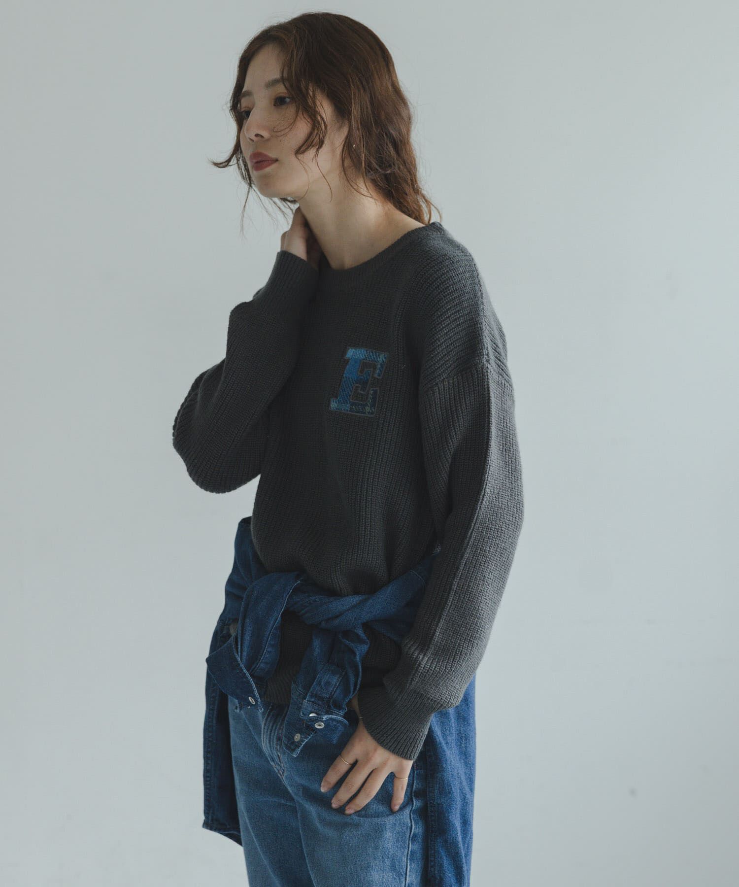 Sonny Label 「ハリスツイードモチーフ付きニット」|ニット・セーター|